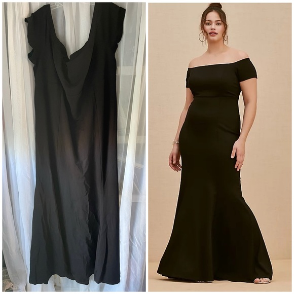 torrid Dresses & Skirts - Torrid Special Occasion Black Ponte Off Shoulder Gown NWT Size 26